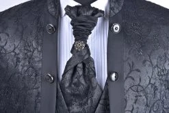 Baggi Men Abito Da Sposo Baggi Damascato Nero Slim Fit -Meyer Shop 0 70065ff4 1600