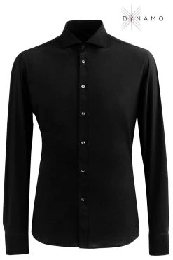 Camicia Nera Ingram Dynamo Tessuto Performante Vestibilità Slim Fit -Meyer Shop 0 71a6196d 1362