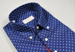 Regent By Pancaldi Camicia Maniche Corte Pancaldi Regular Fit Cotone Stampato