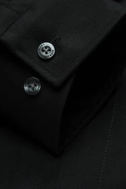 Camicia Digel Nera Regular Fit Puro Cotone No Stiro -Meyer Shop 0 738a72c1 1024