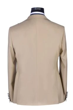 Baggi Men Smoking Con Petto A Lancia Beige Baggi Slim Fit Con Gilet E Plastron -Meyer Shop 0 7508878d 1700