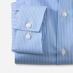 OLYMP Luxor Camicia Olymp Comfort Fit A Righe Celeste Con Taschino