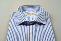 Regent By Pancaldi Camicia Pancaldi Slim Fit A Righe Azzurro