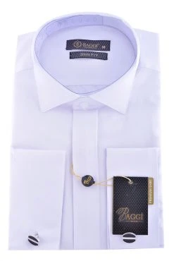 BAGGI CERIMONIA Camicia Da Cerimonia Slim Fit Baggi Collo Diplomatico -Meyer Shop 0 76f36a10 1700