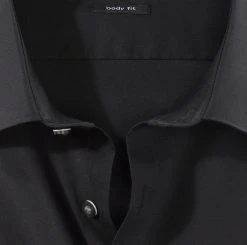 OLYMP Level Five Camicia Nera Olymp Slim Fit Cotone Stretch