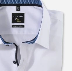 OLYMP No. Six Camicia In Cotone Stretch Bianca Olymp Super Slim Fit -Meyer Shop 0 771d55fd 706
