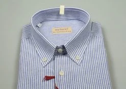 Regent By Pancaldi Camicia Lino E Cotone Pancaldi Regular Fit A Righe Azzurro -Meyer Shop 0 77aa0c28 1600