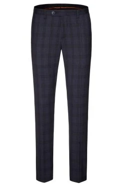 DIGEL MOVE Pantalone Moda Digel Lana Stretch Blu A Quadri Extra Slim Fit -Meyer Shop 0 77c8d9e5 1700