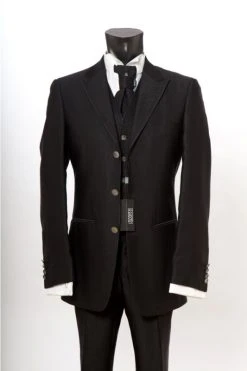 Abito Classico Nero Luciano Soprani Cerimonia Saldi -50% -Meyer Shop 0 78a702a3 800