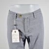 B SETTECENTO Made In Italy Pantalone Bsettecento Slim Fit In Cotone Stretch Grigio Micro Fantasia