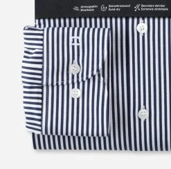 OLYMP Level Five Camicia Slim Fit Olymp In Jersey A Righe Blu -Meyer Shop 0 7a042f4c 706