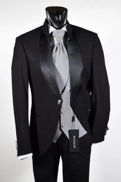 Abito Nero Musani Cerimonia Modello Coreano Slim Fit -Meyer Shop 0 7b53a3fc 1200