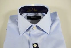 Camicia Ingram No Stiro Celeste Cotone Lavorato Slim Fit -Meyer Shop 0 7e4f4f8a 1600