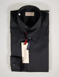 Regent By Pancaldi Camicia Nera Slim Fit Collo Francese Pancaldi -Meyer Shop 0 7f8bbfd6 1200