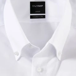 OLYMP Luxor Camicia Button Down Bianca Olymp Modern Fit Cotone No Stiro -Meyer Shop 0 815952d6 706