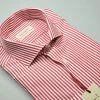 Regent By Pancaldi Camicia A Righe Rosse Pancaldi Slim Fit In Cotone