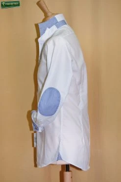 Camicia Bianca Slim Fit Con Toppe Ingram -Meyer Shop 0 8439846a 1700