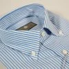 Camicia Azzurra A Righe Button Down Duca Visconti