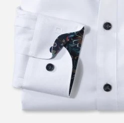 OLYMP Level Five Camicia Olymp Body Fit Bianca In Cotone Lavorato Stretch -Meyer Shop 0 85db268e 706