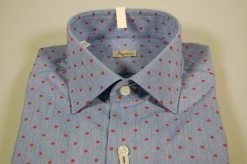 Camicia Ingram Slim Fit Azzurra Con Disegno Rosso -Meyer Shop 0 87c12bc7 1600