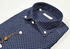 Camicia Ingram In Velluto Blu A Pois Collo Button Down -Meyer Shop 0 8ae5af0f 1600