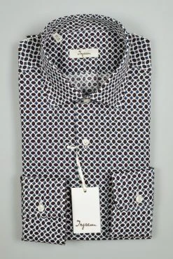 Camicia Ingram Slim Fit Fantasia Geometrica Stampata Puro Cotone
