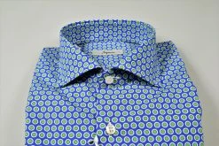 Camicia Ingram In Cotone Con Fantasia Stampata Azzurra