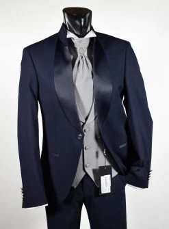 Abito Musani Cerimonia Blu Modello Coreano Slim Fit -Meyer Shop 0 8bba597e 1200