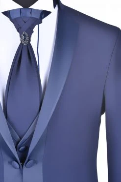 Baggi Men Abito Alla Coreana Da Sposo Blu Marine Baggi Cerimonia -Meyer Shop 0 8c51f535 1700