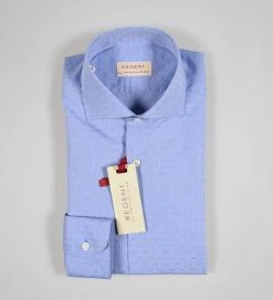 Regent By Pancaldi Camicia Pancaldi Celeste Slim Fit Disegno Piccolo Stampato -Meyer Shop 0 8c9e337b 1200