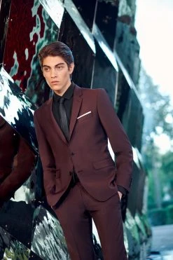 DIGEL Move Extra Slim Fit Abito Slim Fit Digel Bordeaux Misto Lana Bi-stretch -Meyer Shop 0 8d976538 1200