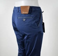 BSETTECENTO Made In Italy Pantalone Bsettecento Blu Scuro Slim Fit Cotone Stretch -Meyer Shop 0 8df2f104 1700