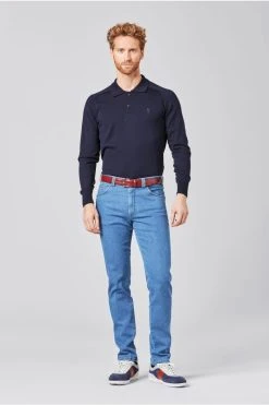 Cinque Tasche In Denim Flex Meyer Blu Medio Stone Modern Fit -Meyer Shop 0 8ebd37e3 1200