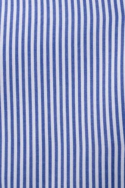Camicia Ingram Slim Fit A Righe Azzurro In Cotone Organico