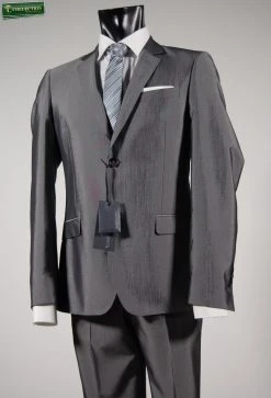 JOHN BARRITT - STYLE FASHION Abito Slim Fit Grigio Lucido John Barritt -Meyer Shop 0 911b401b 1700