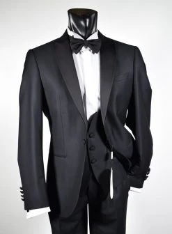 Musani Wedding Smoking Con Panciotto Nero Slim Fit Musani Cerimonia