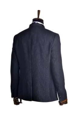 Baggi Men Abito Slim Fit Alla Coreana Nero Damascato Con Gilet E Cravatta -Meyer Shop 0 925f8188 1700