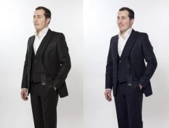 FACIS Cerimonia Abito Elegante Cerimonia Facis Blu E Nero -Meyer Shop 0 93028b87 800