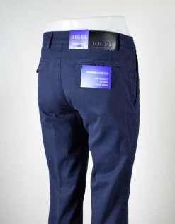 Pantalone Blu Digel In Cotone Lavato Stretch Modern Fit
