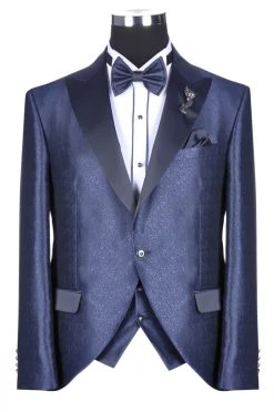 Baggi Men Abito Baggi Blu Damascato Con Petto A Lancia -Meyer Shop 0 93a0816a 1700