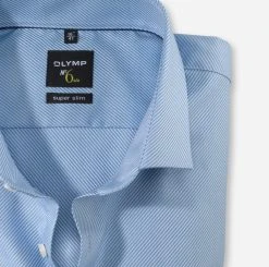 OLYMP No. Six Camicia Olymp Celeste Super Slim Fit Cotone Stretch -Meyer Shop 0 943c8799 706