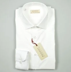 Regent By Pancaldi Camicia Bianca Pancaldi In Cotone Twill Regular Fit -Meyer Shop 0 9666a4a6 1200