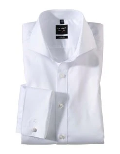 Camicia Bianca Con Polso Doppio Olymp Slim Fit -Meyer Shop 0 96fda585 1700