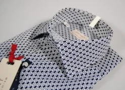 Camicia Slim Fit Regent By Pancaldi A Fantasia Blu Stretch -Meyer Shop 0 9865cba1 1600