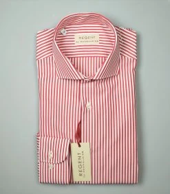 Regent By Pancaldi Camicia A Righe Rosse Pancaldi Slim Fit In Cotone -Meyer Shop 0 9a22774d 1200