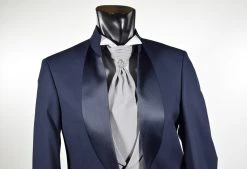 Abito Musani Cerimonia Blu Modello Coreano Slim Fit