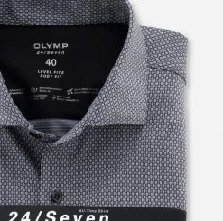 OLYMP Level Five Camicia Grigia Olymp In Jersey Slim Fit -Meyer Shop 0 9e0f88f0 706
