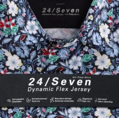 OLYMP Luxor Camicia Olymp In Jersey Maniche Corte Fantasia Floreale Modern Fit