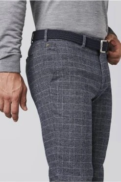 MEYER Exclusive Pantalone Modern Fit Blu Fantasia Principe Di Galles Meyer -Meyer Shop 0 9f8b696c 1200