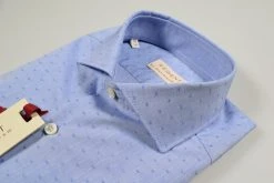 Regent By Pancaldi Camicia Pancaldi Celeste Slim Fit Disegno Piccolo Stampato -Meyer Shop 0 9ff2d98b 1600
